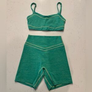 Vitality Women’s Green Daydream Matching Workout Active Yoga Set